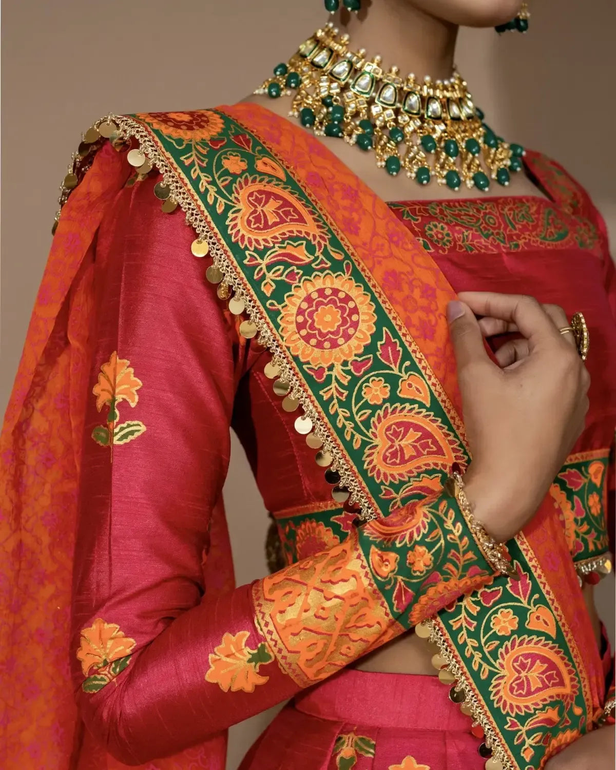 Blush Bloom - Shehminas Wardrobe in rose red – detail view