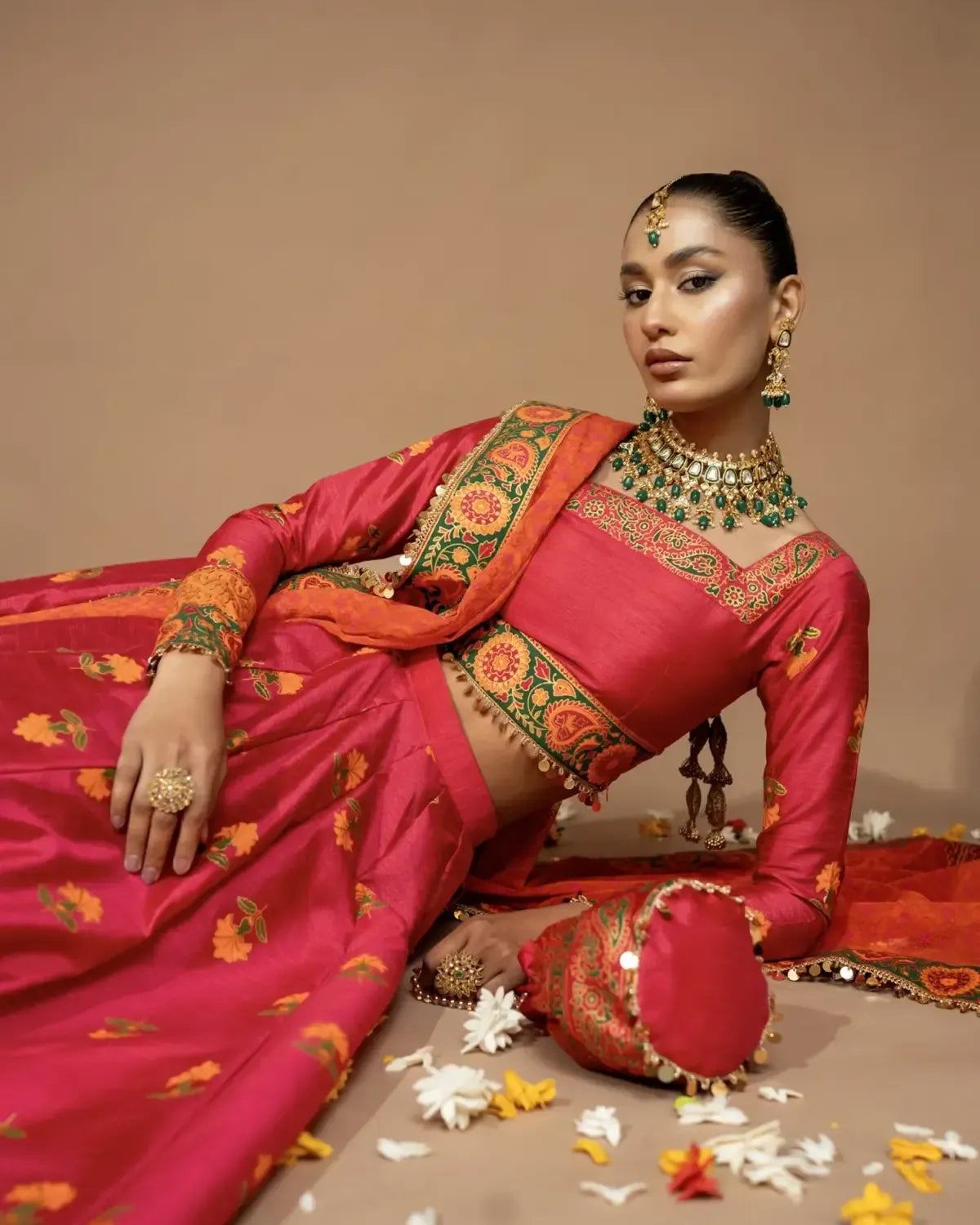 Blush Bloom - Shehminas Wardrobe in rose red – alternate view