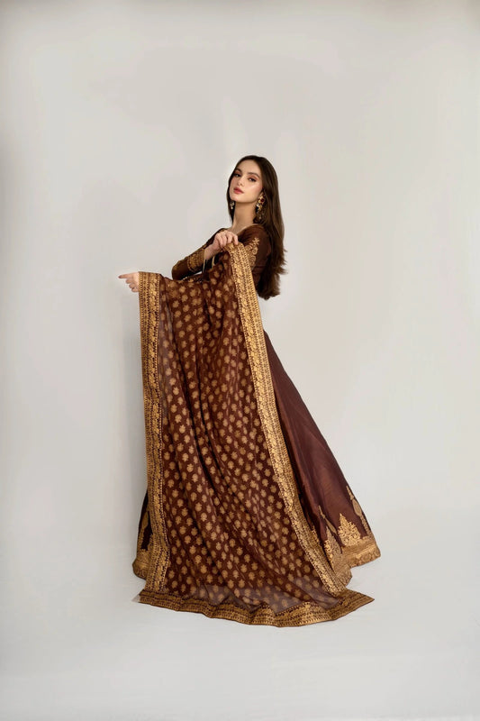 BROWN BLOCK – II - Shehminas Wardrobe in brown – detail view