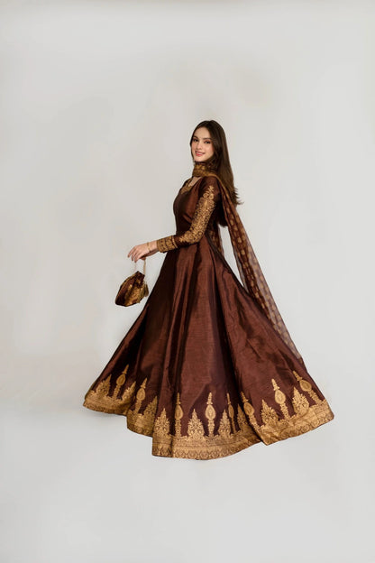 BROWN BLOCK – II - Shehminas Wardrobe in brown – alternate view