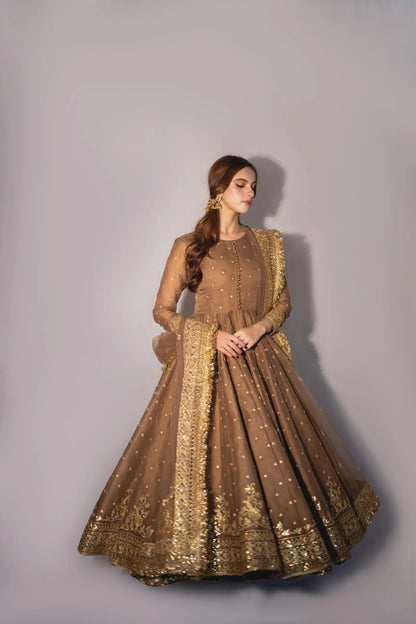 Glitters - Shehminas Wardrobe in bronze brown – front view