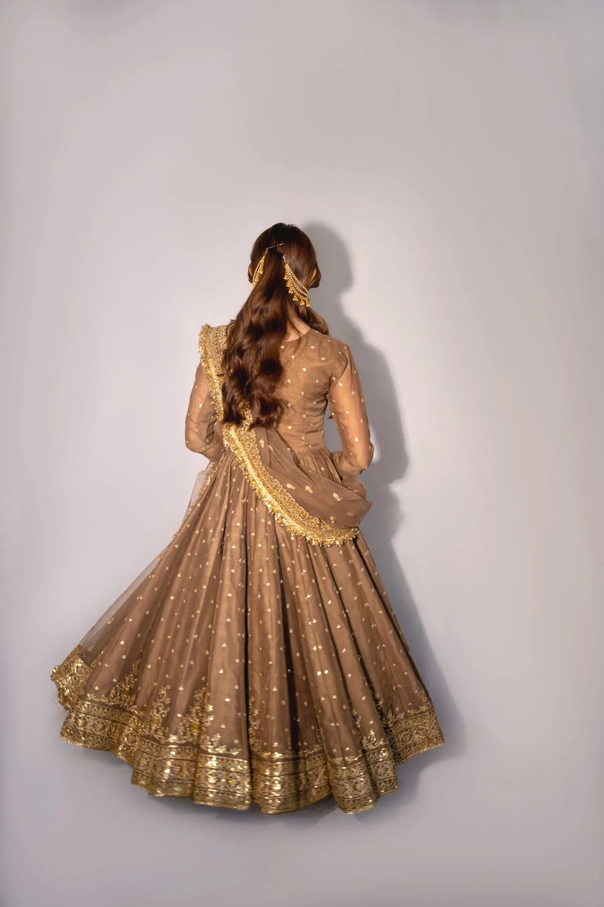 Glitters - Shehminas Wardrobe in bronze brown – alternate view