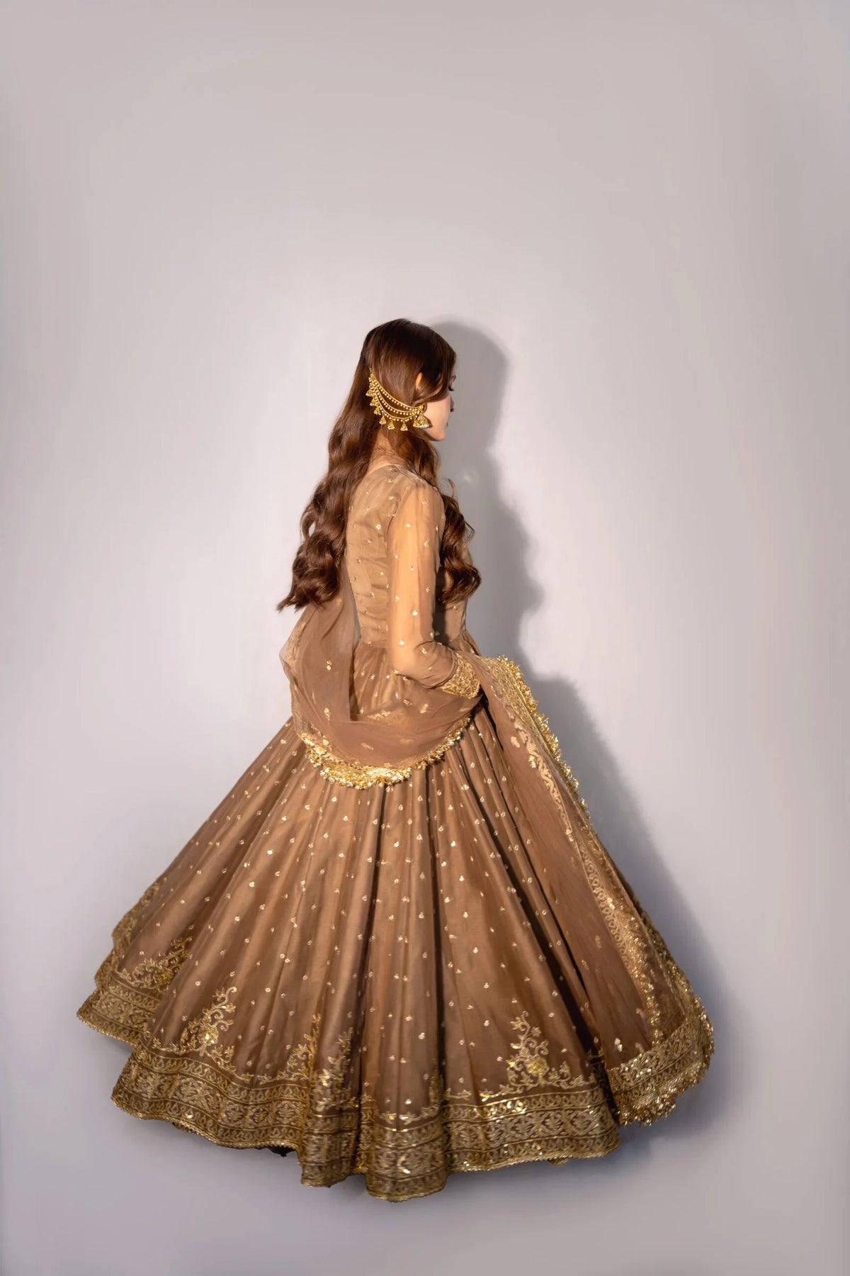 Glitters - Shehminas Wardrobe in bronze brown – alternate view