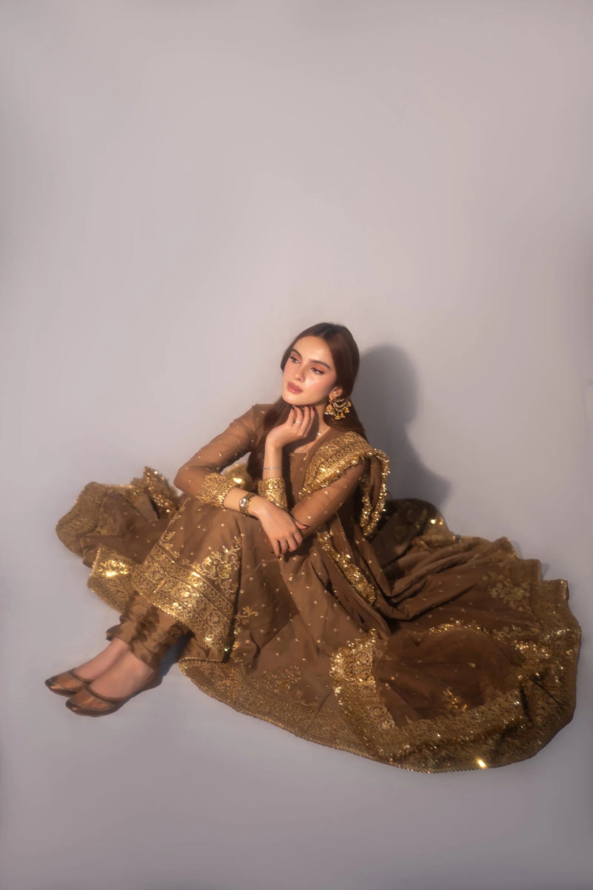 Glitters - Shehminas Wardrobe in bronze brown – alternate view
